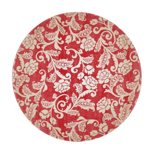 Achtergrondpatroon Damasflorale achtergrond Snijplank (Voorkant)