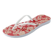 Achtergrondpatroon Damasflorale achtergrond Teenslippers (Schuin)