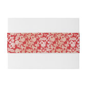 Achtergrondpatroon Damasflorale achtergrond Uitnodigingen Wikkel (Achterkant Voorbeeld)