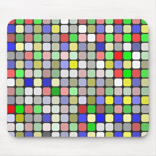 Achtergrondpatroon in gekleurde vierkantjes muismat (Voorkant)