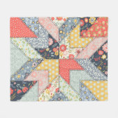 Achtergrondpatroon in stijl. Patchwork dec Fleece Deken (Voorkant (Horizontaal))