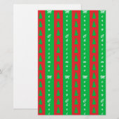 Achtergrondpatroon kerstbomen briefpapier (Voorkant / Achterkant)