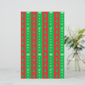 Achtergrondpatroon kerstbomen briefpapier (Staand voorkant)