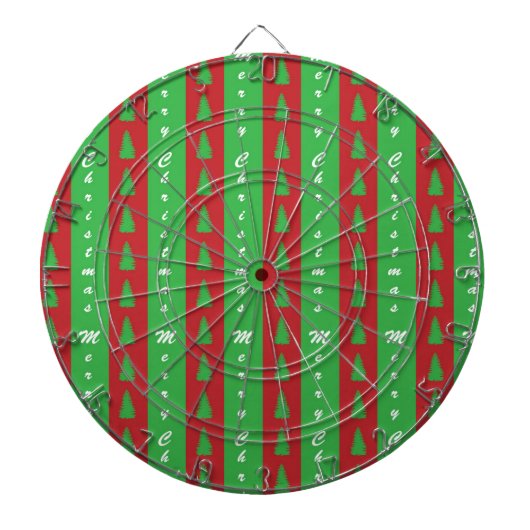 Achtergrondpatroon kerstbomen dartbord (Voorkant)
