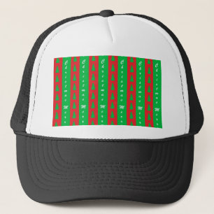 Achtergrondpatroon kerstbomen trucker pet