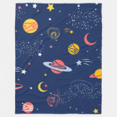 Achtergrondpatroon loffend handgetekende Galaxy Fleece Deken (Voorkant)
