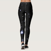 Achtergrondpatroon Night Sky Stars Leggings (Achterkant)