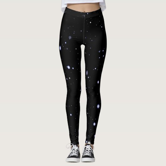 Achtergrondpatroon Night Sky Stars Leggings (Voorkant)