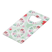 achtergrondpatroon pastelbloem creditkaart flessenopener (Voorkant Gekanteld)