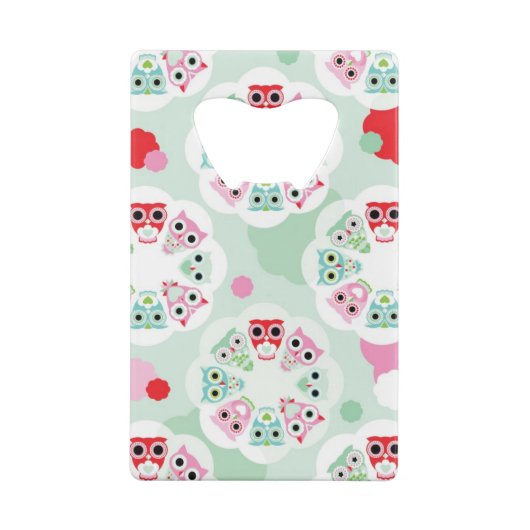 achtergrondpatroon pastelbloem creditkaart flessenopener (Achterkant)