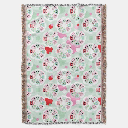 achtergrondpatroon pastelbloem deken (Voorkant Verticaal)