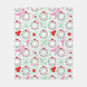 achtergrondpatroon pastelbloem fleece deken (Voorkant)