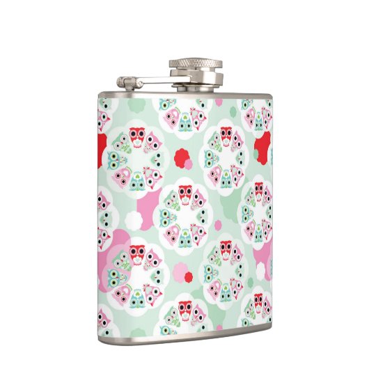 achtergrondpatroon pastelbloem heupfles (Rechts)