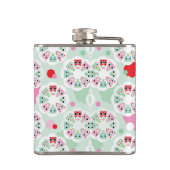 achtergrondpatroon pastelbloem heupfles (Achterkant)