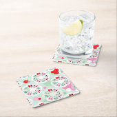 achtergrondpatroon pastelbloem kartonnen onderzetters (Insitu)