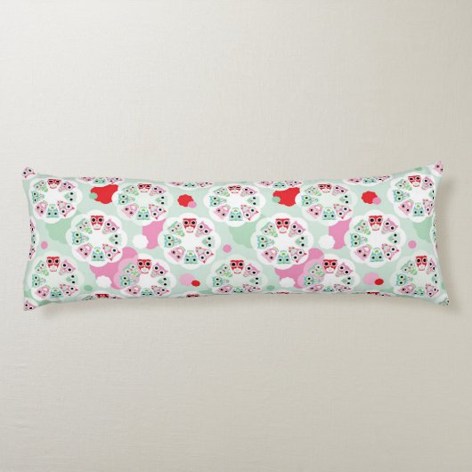 achtergrondpatroon pastelbloem lichaamskussen (Achterkant)