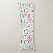 achtergrondpatroon pastelbloem lichaamskussen (Voorkant Verticaal)