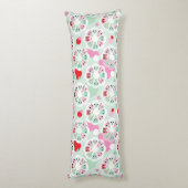 achtergrondpatroon pastelbloem lichaamskussen (Achterkant (Verticaal))