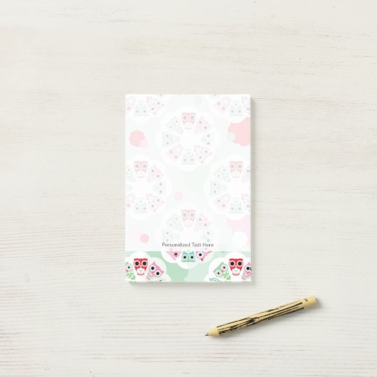 achtergrondpatroon pastelbloem post-it® notes (Op bureau)