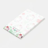 achtergrondpatroon pastelbloem post-it® notes (Schuin)