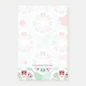 achtergrondpatroon pastelbloem post-it® notes (Voorkant)