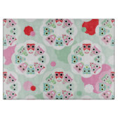 achtergrondpatroon pastelbloem snijplank (Voorkant)