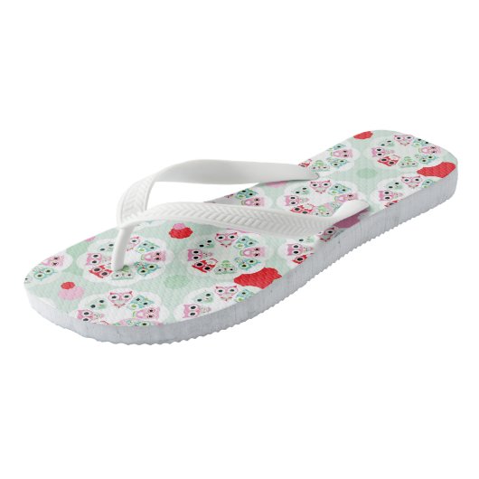 achtergrondpatroon pastelbloem teenslippers (Schuin)