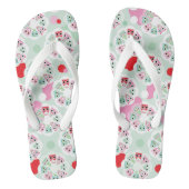 achtergrondpatroon pastelbloem teenslippers (Voetbed)