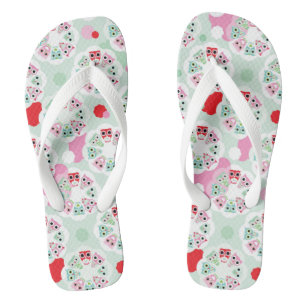 achtergrondpatroon pastelbloem teenslippers