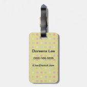 Achtergrondpatroon poka-dot bagagelabel (Achterkant verticaal)