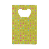 Achtergrondpatroon poka-dot creditkaart flessenopener (Achterkant)