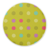 Achtergrondpatroon poka-dot keramische knop (Voorkant)