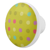 Achtergrondpatroon poka-dot keramische knop (Rechts)