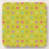 Achtergrondpatroon poka-dot onderzetter (Voorkant)
