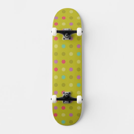 Achtergrondpatroon poka-dot skateboard (Voorkant)