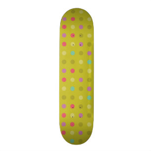 Achtergrondpatroon poka-dot skateboard