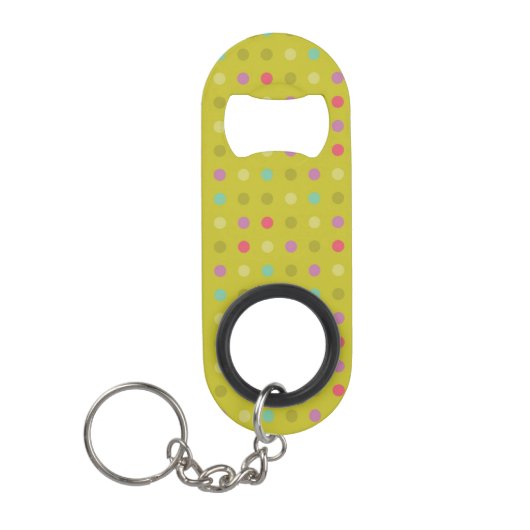 Achtergrondpatroon poka-dot sleutelhanger flessenopener (Voorkant)