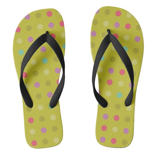Achtergrondpatroon poka-dot teenslippers (Voetbed)