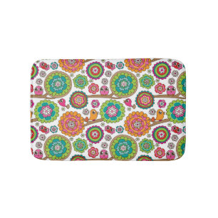 achtergrondpatroon van doodbloemen badmat