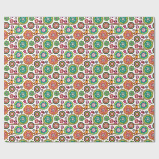 achtergrondpatroon van doodbloemen cadeaupapier (Vlak)