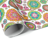 achtergrondpatroon van doodbloemen cadeaupapier (Rol Hoek)