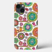 achtergrondpatroon van doodbloemen Case-Mate iPhone case (Achterkant)