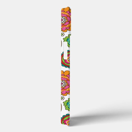 achtergrondpatroon van doodbloemen Case-Mate iPhone case (Achterkant / Rechts)