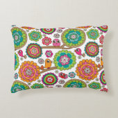 achtergrondpatroon van doodbloemen decoratief kussen (Voorkant)