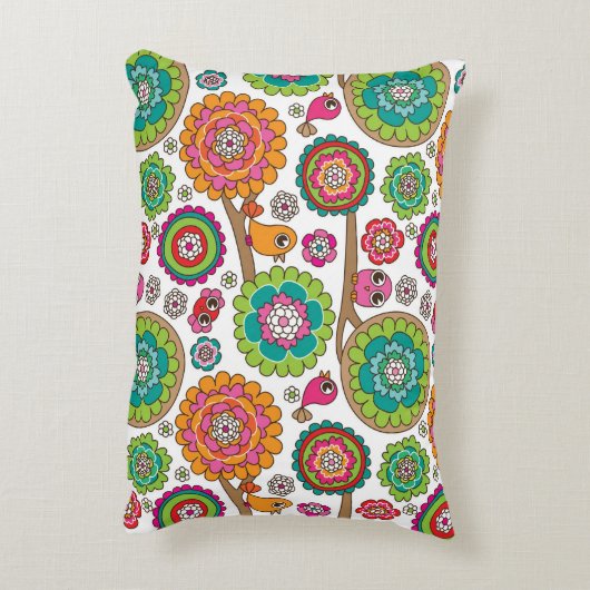 achtergrondpatroon van doodbloemen decoratief kussen (Achterkant (Verticaal))