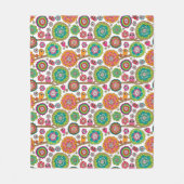 achtergrondpatroon van doodbloemen fleece deken (Voorkant)