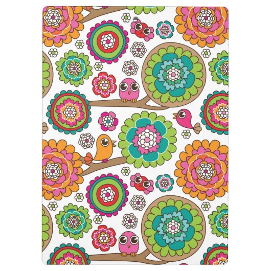 achtergrondpatroon van doodbloemen klembord (Achterkant)