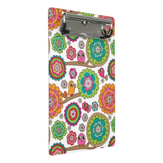 achtergrondpatroon van doodbloemen mini klembord (Schuin)