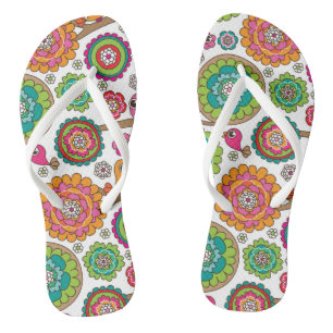 achtergrondpatroon van doodbloemen teenslippers