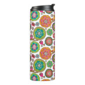 achtergrondpatroon van doodbloemen thermosbeker (Gedraaid links)